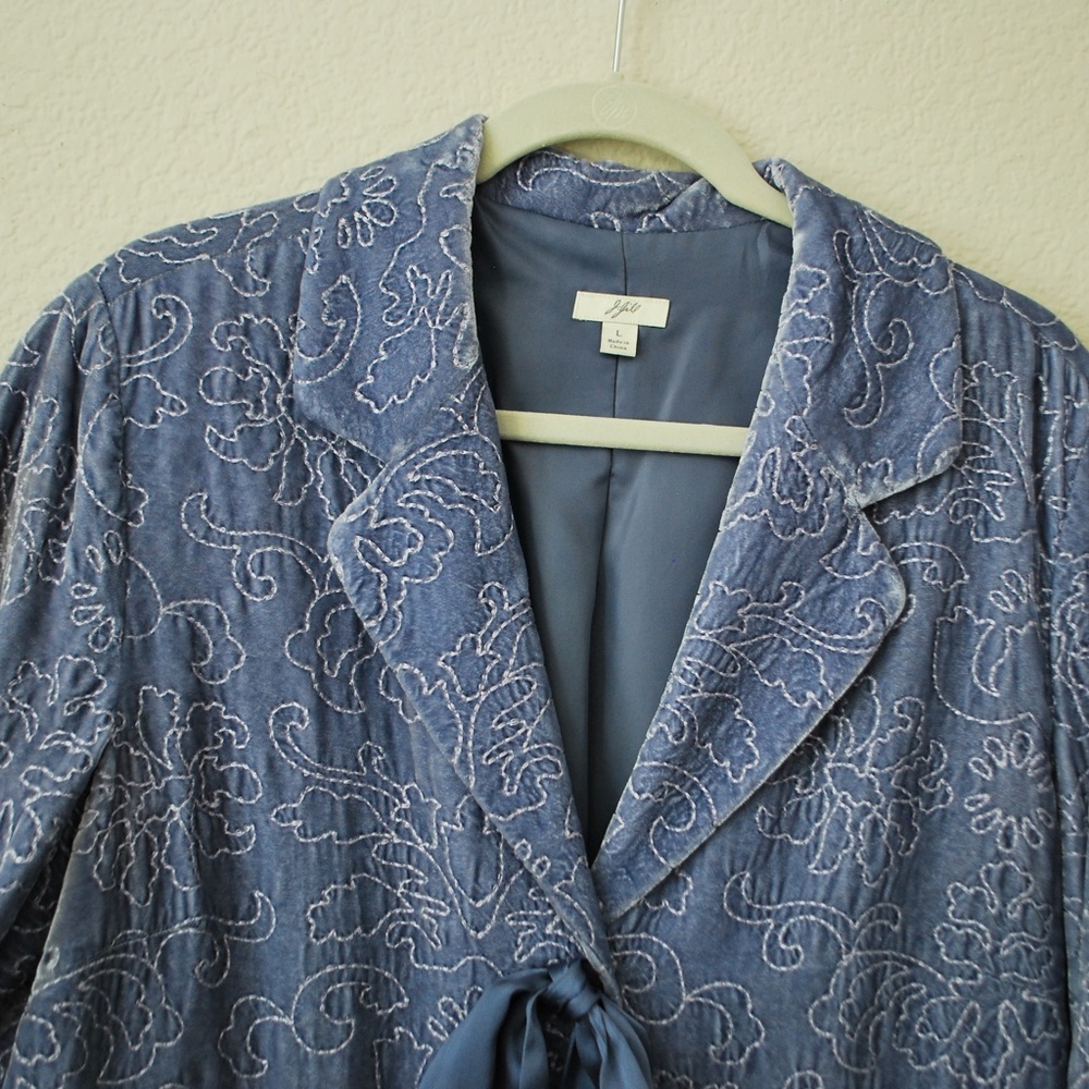 J Jill velvet jacket blazer -- size L - Picture 2 of 6